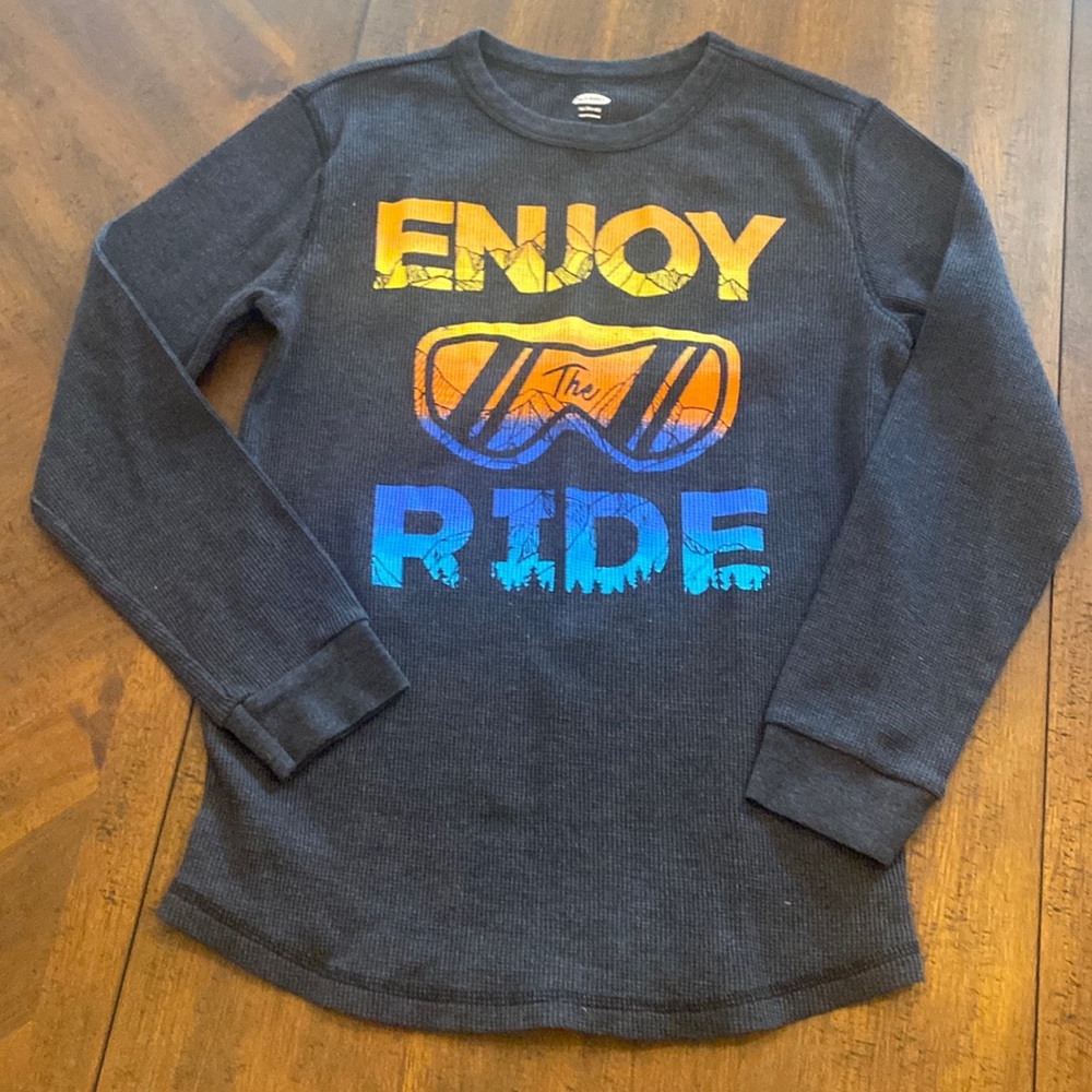Old navy boys size xlarge thermal gray long sleeve